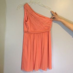 J. Crew Kylie Silk Chiffon One-Shoulder Dress